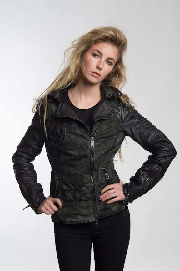 Proud Jacke Canvas Juruena dunkelgrün/schwarz batik