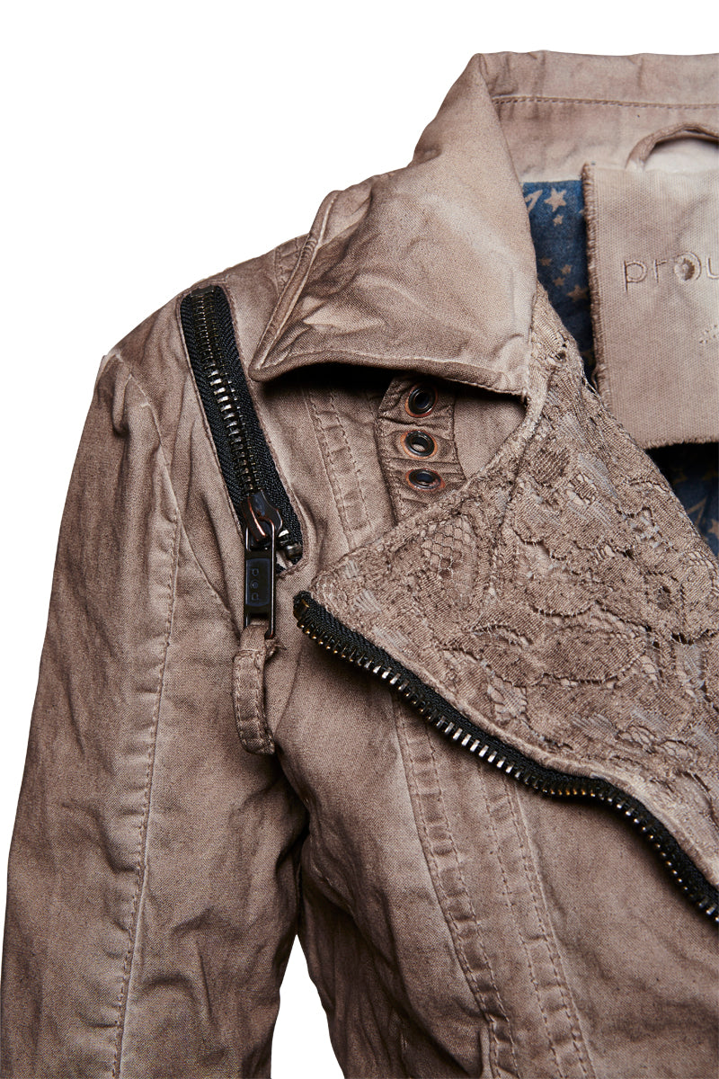 Proud Damenjacke Bikerjacke Ruki braun
