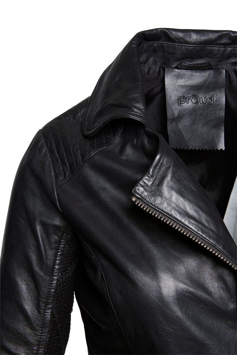 Proud Damen Lederjacke Solar schwarz