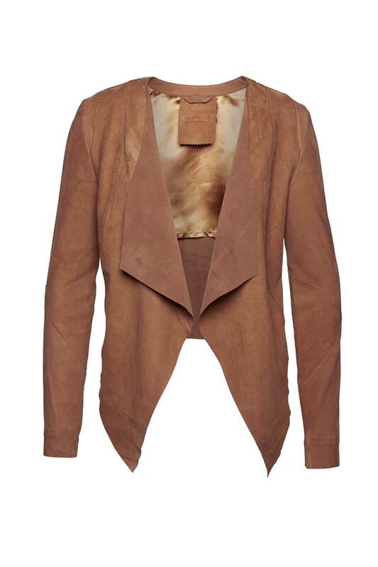 Proud Damen Velour Lederjacke Teska cognac