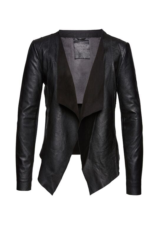 Proud Lederjacke Teska Nappa schwarz