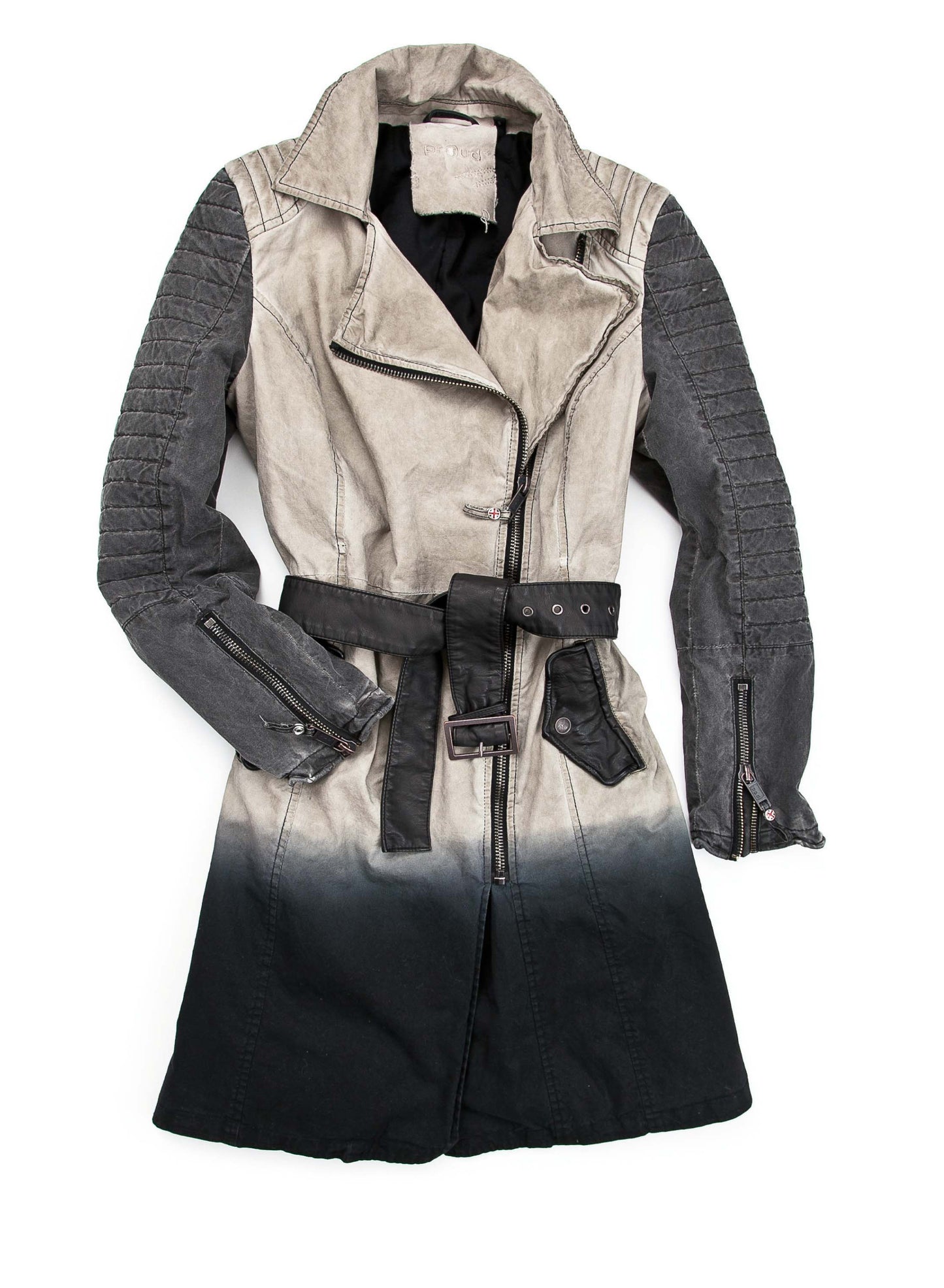 Proud Damen Mantel, Mantel Titicana dip dyed beige zu schwarz