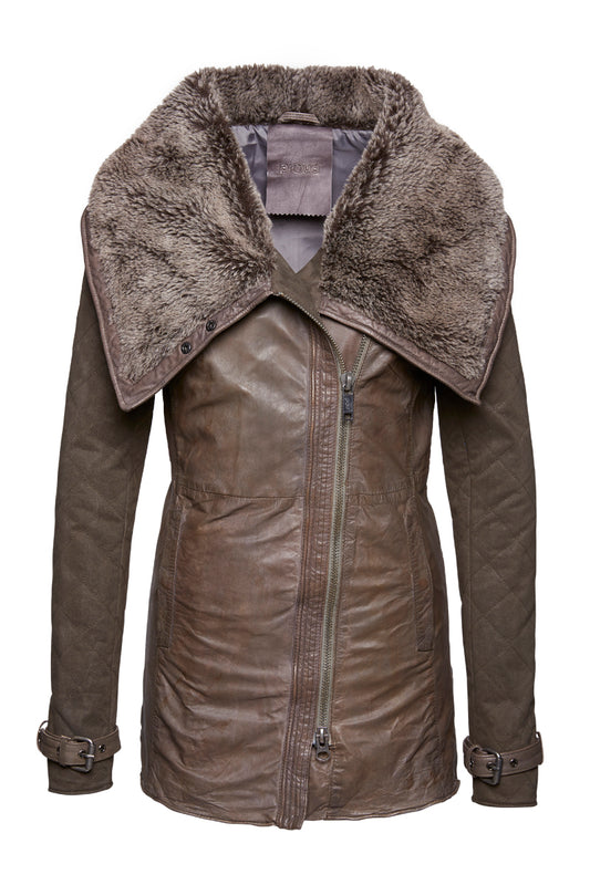 Proud Damen Lang Lacke Vento taupe,