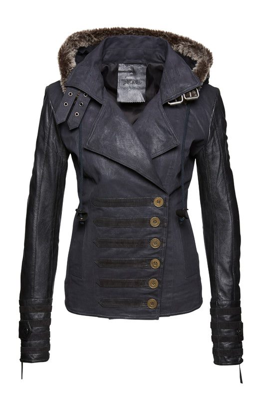 Proud Damen Jacke Venture Twill schwarz