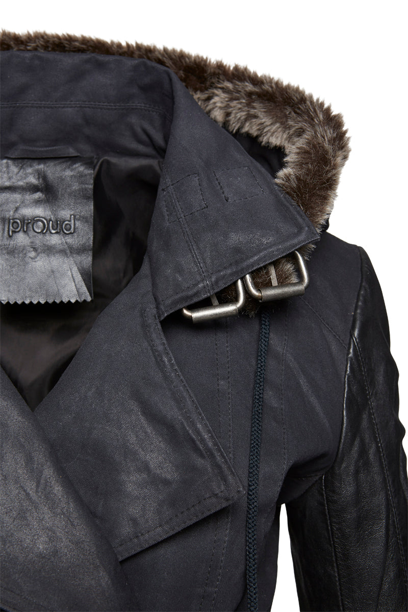 Proud Damen Jacke Venture Twill schwarz